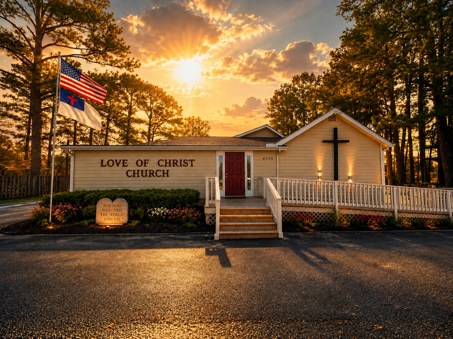 Front of Love of Christ Church