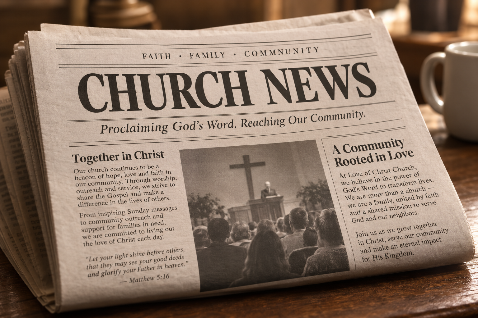 Church news and announcements